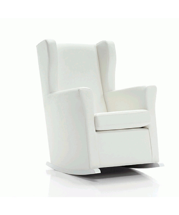 Sillón Lactancia SOGNO Polipiel Blanco Alondra