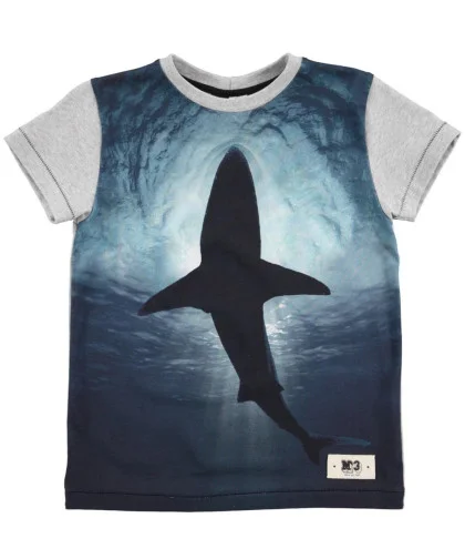 Camiseta Molo Kids Ragno Shark Silhouette