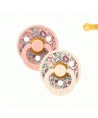 2 Chupetes BIBS Colour Round Liberty Eloise Blush Mix 0-6M