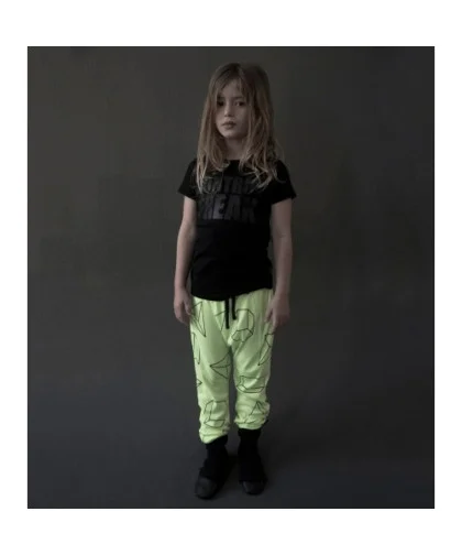 Pantalon Nununu Geometric Baggy Pants Neon Yellow