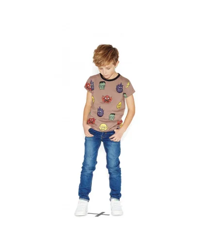 Camiseta Molo Kids Rexo Monster Heads