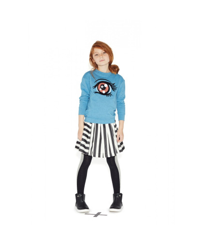 Falda molo Kids Becky Black White Stripe