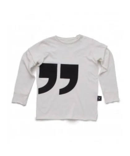 Camiseta Manga Larga Nununu Quotation White