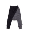 Pantalón Nununu Half & Half Baggy Pants Black & Charcoal