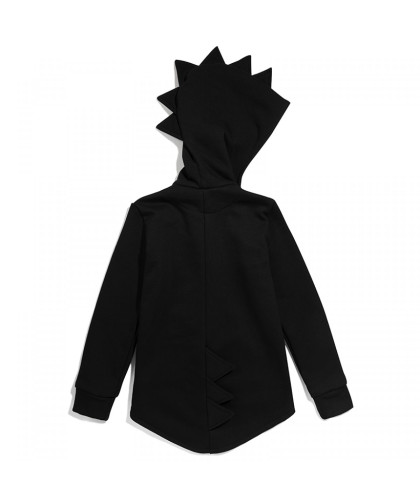 Sudadera Dino Hoodie Kukukids Cotton Black 