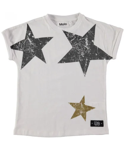 Camiseta Molo Kids River Bright White