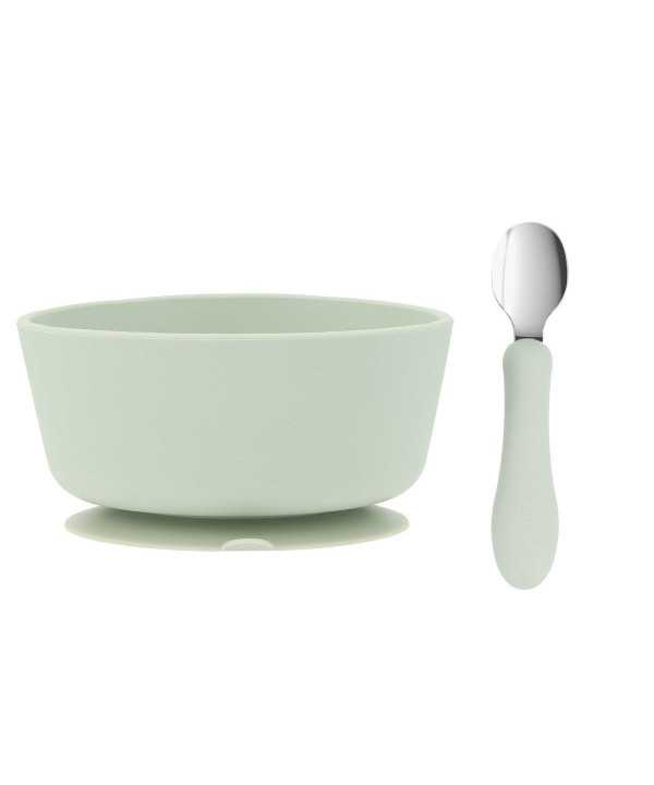 Tutete Bol Ventosa + Cuchara Acero Sage