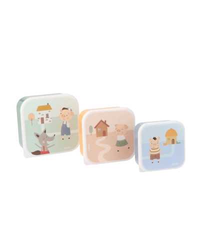 3 Cajas Almuerzo The Three Little Pigs