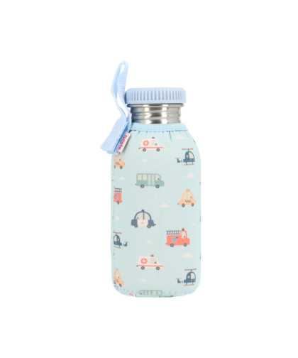 Botella Acero con Funda City Cars 500ml