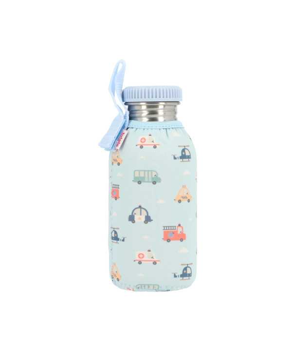 Botella Acero con Funda City Cars 500ml