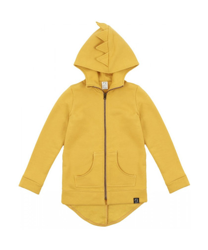 Sudadera Dino Hoodie Kukukid Cotton Yellow