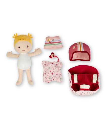 Lilliputiens Muñeca Lena y Asiento Bicicleta