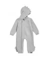 Mono Romper Dino Kukukid Cotton Grey Melange