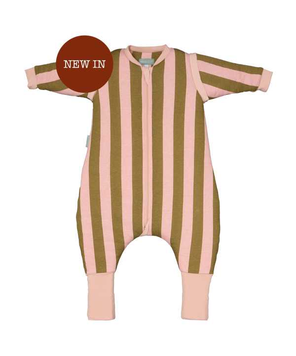 molis&co Pijama Manta Khaki & Rose Stripes 1Y