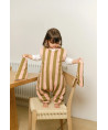 molis&co Pijama Manta Khaki & Rose Stripes 1Y