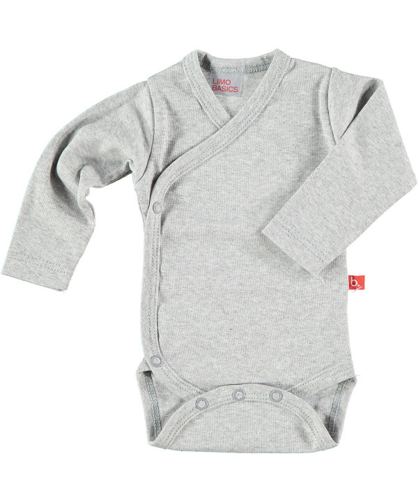 Body Limobasics Cruzado Manga Larga Grey Melange