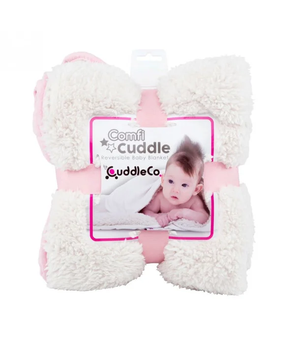 Manta Reversible Cuddle Comfi Rosa