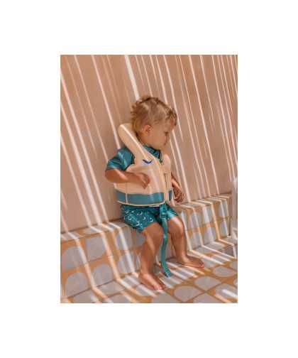 Monnëka Chaleco Flotador Aprendizaje Whale Teal