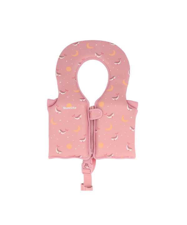 Monnëka Chaleco Flotador Aprendizaje  Whale Pink