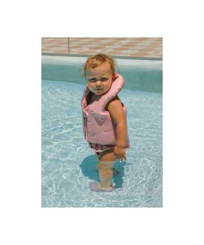 Monnëka Chaleco Flotador Aprendizaje  Whale Pink