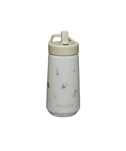 Noüka Botella Flip-Top Pajita 400ml Sloth Jungle