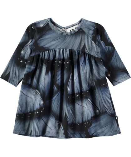 Vestido Molo Kids Carlys Velvet Wings Jersey