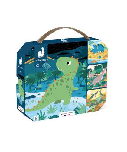 Janod 4 Puzzles Los Dinosaurios