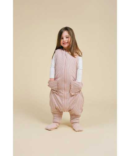 molis&co Pijama Manta Navy and Pink Stripes  1Y