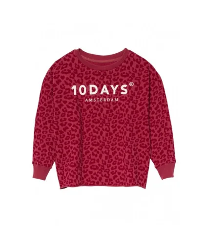 Sudadera 10Days Sweater Leopard Maroon