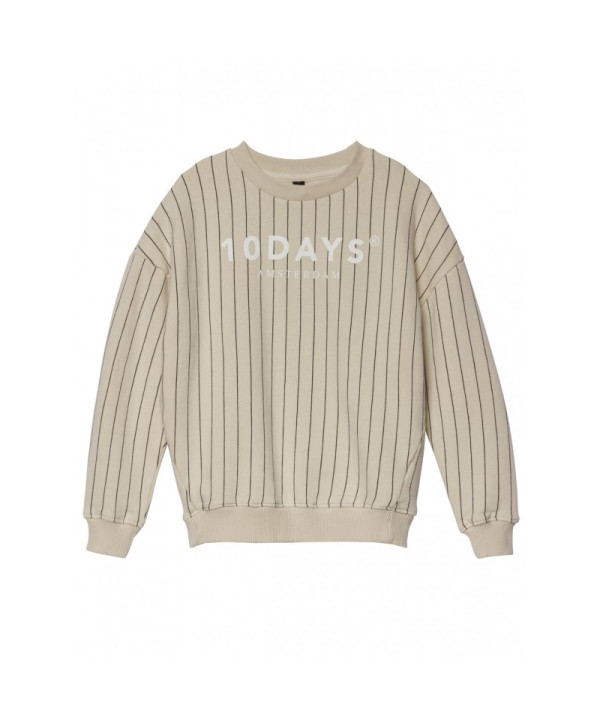 Sudadera 10Days Sweater Pinstripe Bone