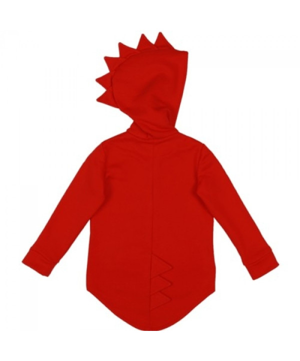 Sudadera Dino Hoodie Kukukid Cotton Red